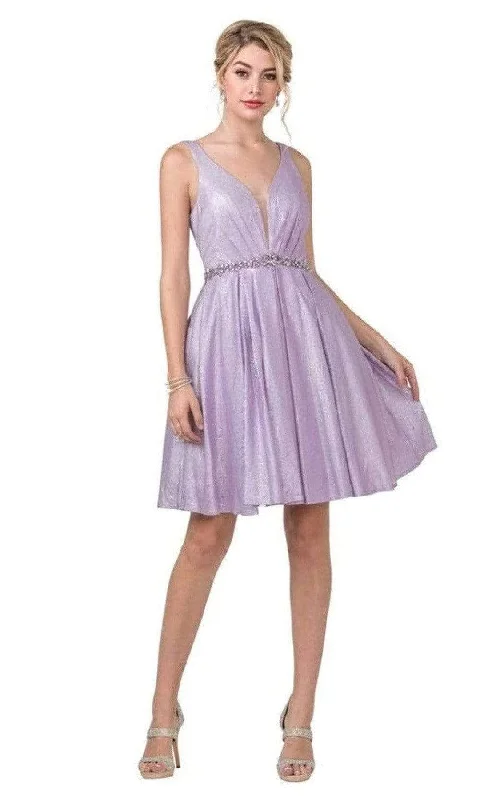 Sleeveless Dress PromAspeed Design - S2337 Sleeveless Glitter Embellished Cocktail Dress