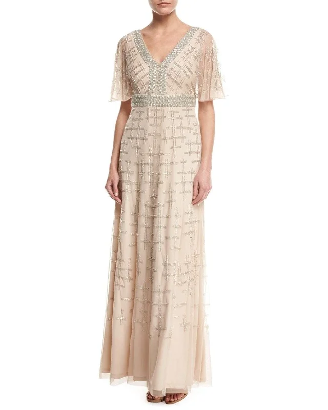 bohemian maxi dressesAidan Mattox - V Neck Embellished Long Dress MD1E201195SC