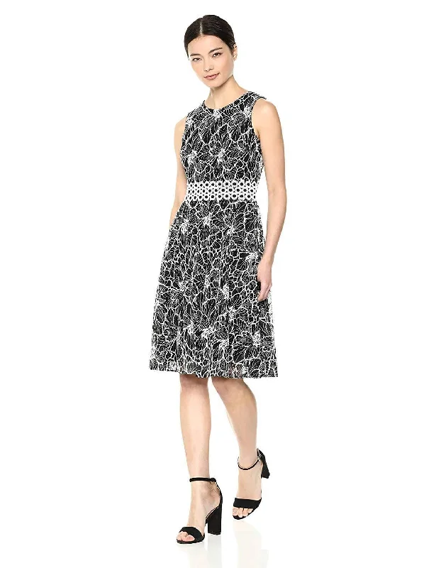 Sleeveless Dress With Sleeves (convertible)Taylor - Sleeveless Floral Print Lace Dress 9777MSC