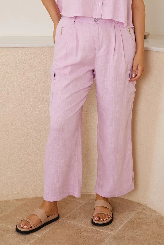 women's solid-color pantsCasandra Pants - Lilac