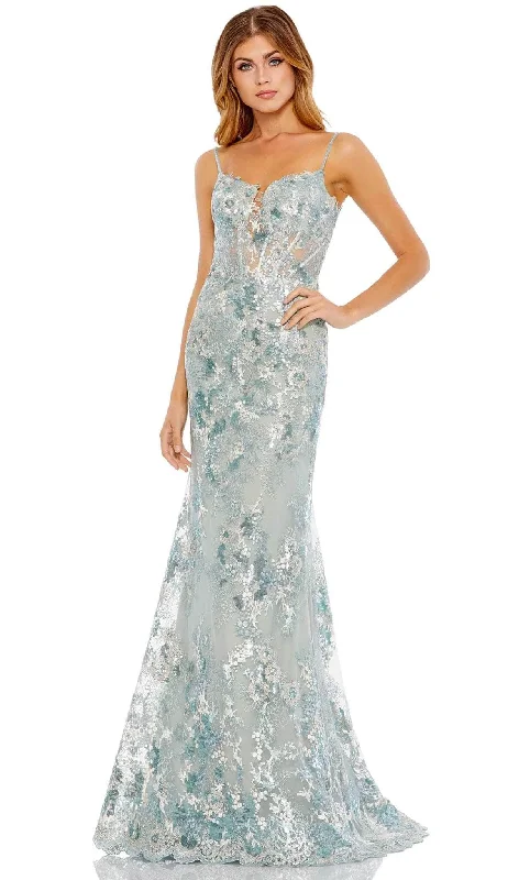 Sleeveless Dress With Floral PrintsMac Duggal 79297 - Sleeveless Embroidered Dress