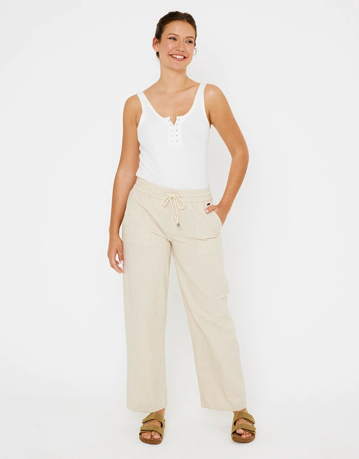 women's elegant pantsPantalón Largo Beige - Gamoa