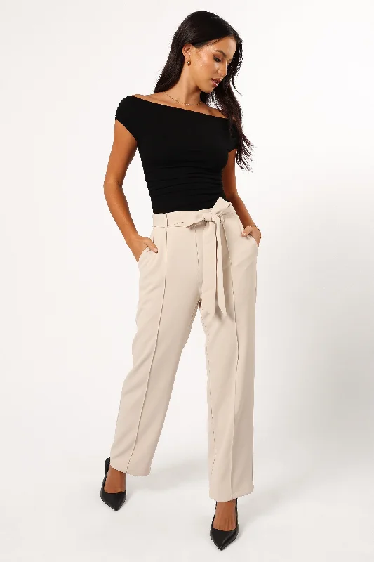 women's low-rise pantsAverie Pant - Beige