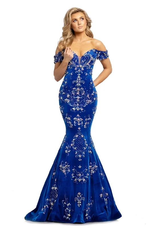 maxi dresses for curvesJohnathan Kayne - 2176 Off Shoulder Mermaid Long Dress