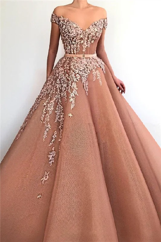 prom dress alterationsElegant Off-The-Shoulder Appliques V-Neck Mermaid Prom Dress With Belt gh728