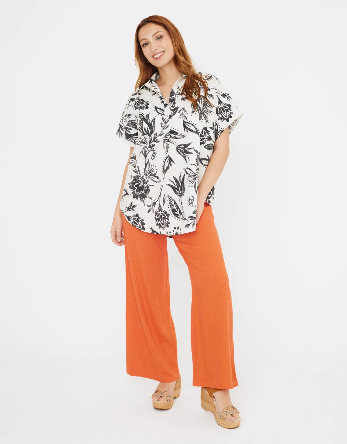 women's nursing pantsPantalón Largo Naranja - Hader