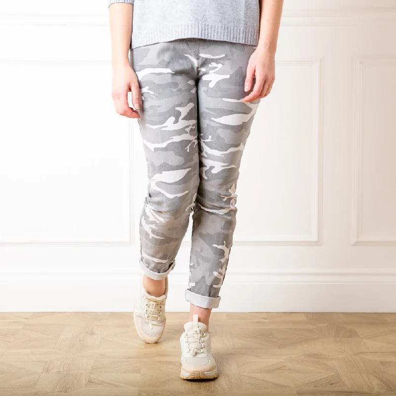 women's straight-leg pantsCamo Trousers