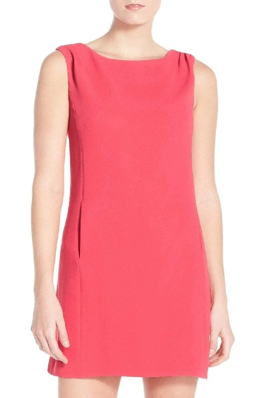 Sleeveless Dress In DenimAdrianna Papell - Sleeveless Pocketed Short Dress 11247300SC