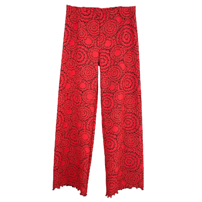 women's thermal pantsRococco Red Doily Jacquard Knit Energy Pant