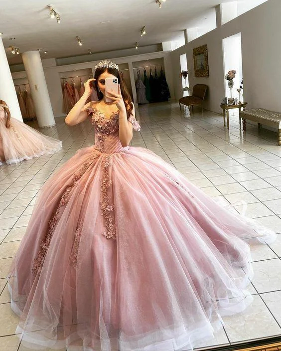 elegant prom dressesPink ball gown Prom Long Dresses Sweetheart Corset gh968