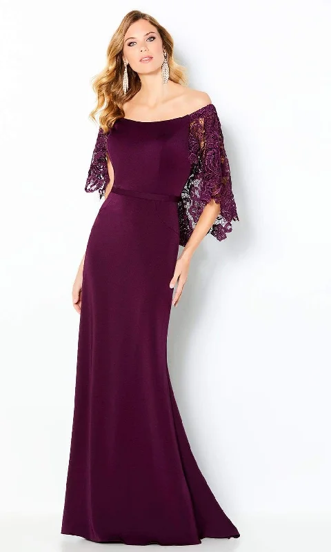 maxi dresses with hidden pocketsCameron Blake - 220632 Off Shoulder Sheath Long Dress