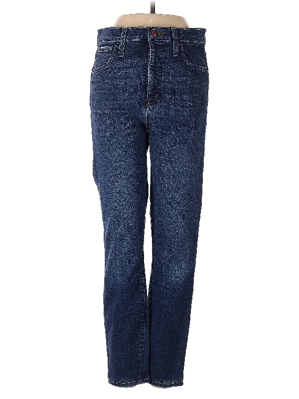 women's denim jeans for a stylish outfitMid-Rise Straight-leg Jeans in Dark Wash