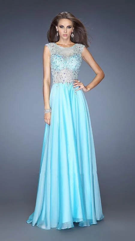 Formal Dress for Civil CeremoniesLa Femme Gigi - 20074 Lavishly Embellished Illusion Bateau A-Line Gown