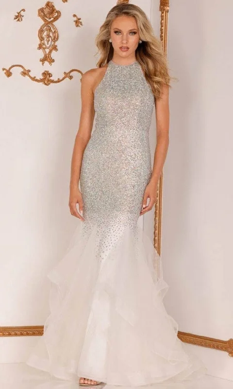 Women's Formal Dress OptionsTerani Couture - 2215GL0111 Beaded Halter Mermaid Gown