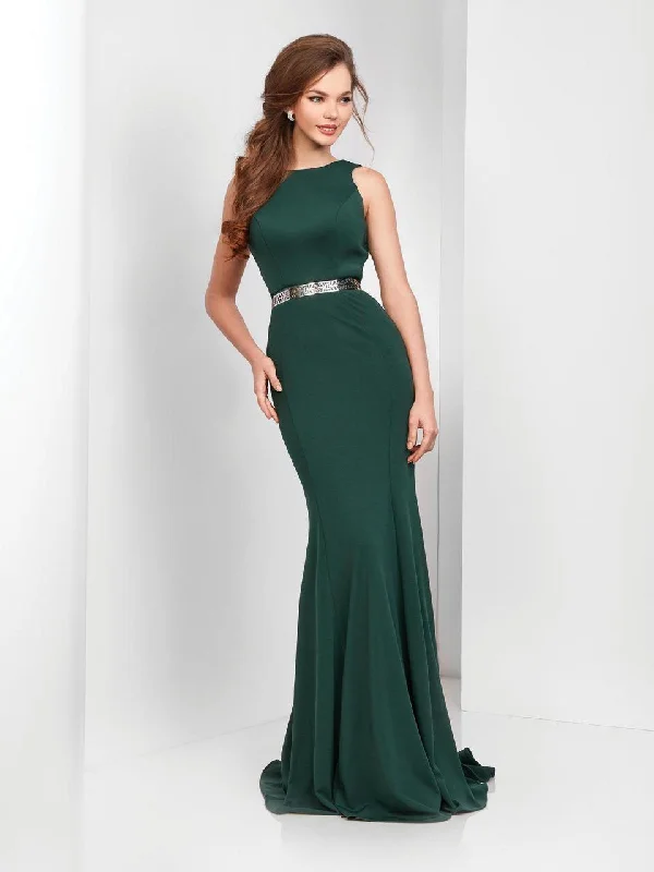 Formal Dress for Garden WeddingsClarisse - 3482 Sleeveless Chic Jersey Sheath Gown