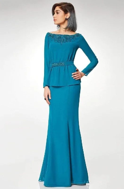 Formal Dress for GalasClarisse M6538 - Long Sleeve Chiffon Formal Dress