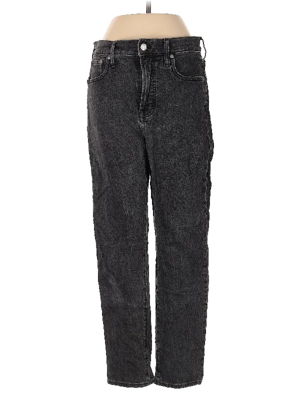 women's denim jeans for hourglass figuresMid-Rise Straight-leg Jeans in Dark Wash