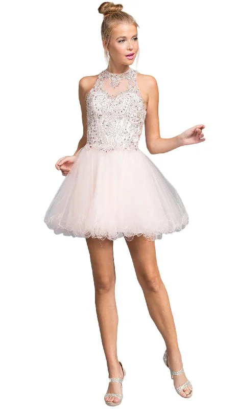 winter party dresses (with tights)Aspeed Design - Glittering Illusion Halter Homecoming Dress