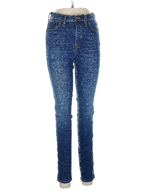 women's high-ankle denim jeansHigh-Rise Skinny Jeans in Medium Wash