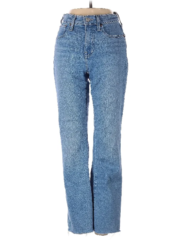 women's denim jeans with cotton blendHigh-Rise Bootleg Jeans in Light Wash