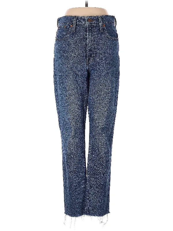 women's denim jeans for a flattering silhouetteHigh-Rise Straight-leg Jeans in Medium Wash