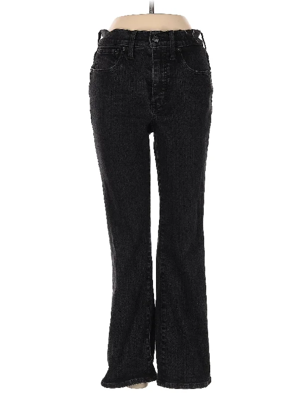 women's denim jeans for winterMid-Rise Bootleg Jeans in Dark Wash