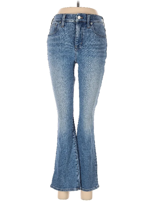 women's denim jeans for casual wearMid-Rise Flare Jeans in Light Wash