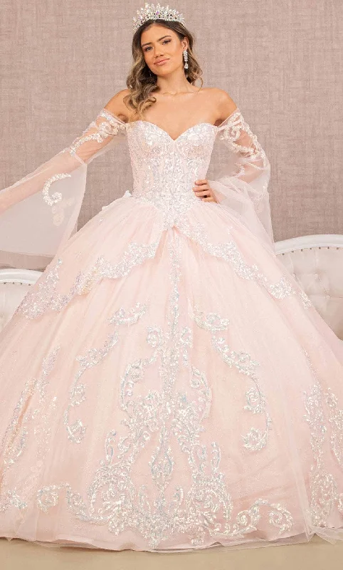 Formal Dress for Formal DancesElizabeth K GL3109 - Bell Sleeve Quinceanera Ballgown