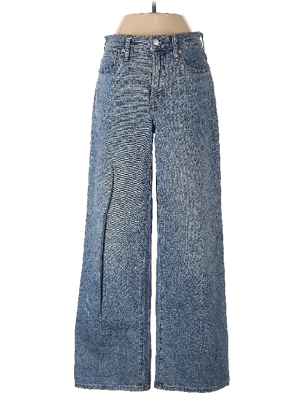 women's denim jeans with zipper-fly closureHigh-Rise Wide-leg Jeans