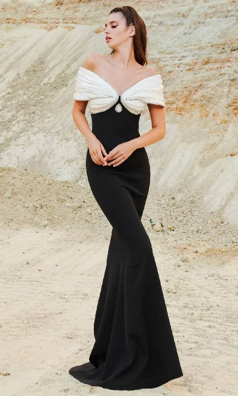 Formal Dress for Formal Day EventsMNM Couture 2781 - Trumpet Off Shoulder Gown