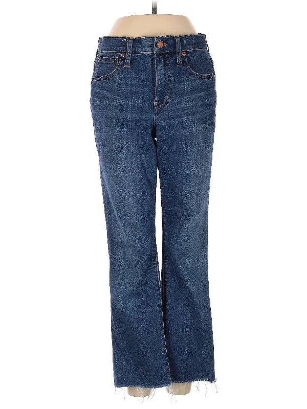 women's denim jeans for a vintage styleMid-Rise Bootleg Jeans in Medium Wash