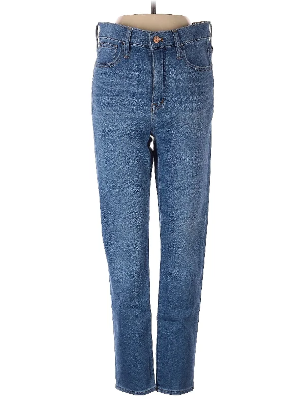 women's denim jeans for a glamorous eveningHigh-Rise Straight-leg Jeans in Medium Wash