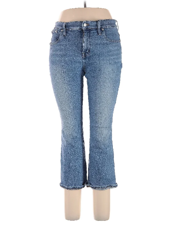 women's denim jeans with stretch fabricHigh-Rise Bootleg Jeans in Medium Wash