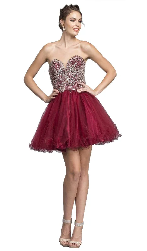 winter party dresses (with tights)Aspeed Design - Strapless Glittering A-line Homecoming Dress