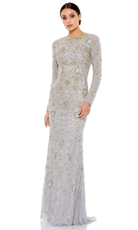 Fitted Long Sleeves High-Low DressMac Duggal 5308 - Long Sleeve Embellished Dress