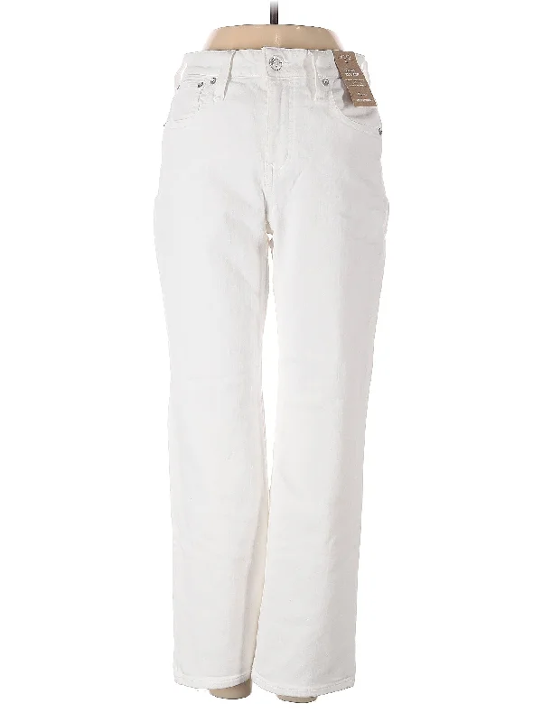 women's denim jeans with spandexHigh-Rise Straight-leg Jeans in Light Wash