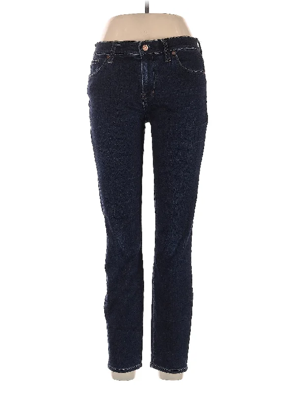 women's slim-fit denim jeansHigh-Rise Straight-leg Jeans in Dark Wash