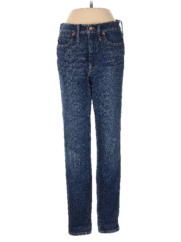 women's denim jeans for autumnHigh-Rise Straight-leg Jeans in Medium Wash