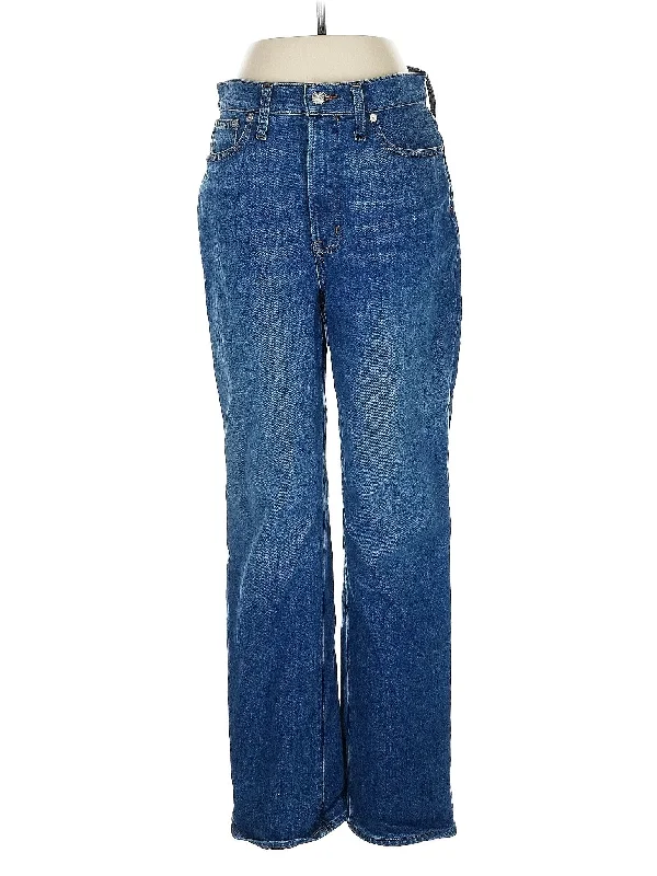 women's denim jeans with zippersHigh-Rise Wide-leg Jeans in Medium Wash