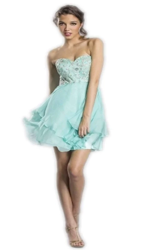 birthday party dressesAspeed Design - Embellished Sweetheart Homecoming Dress