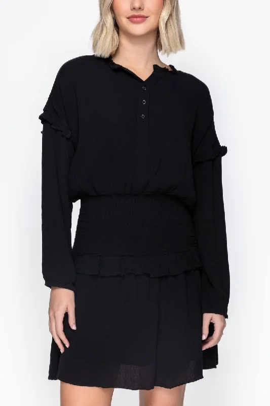 Formal Evening Long Sleeves DressEMILY DRESS Long Sleeve (BLACK) 37"