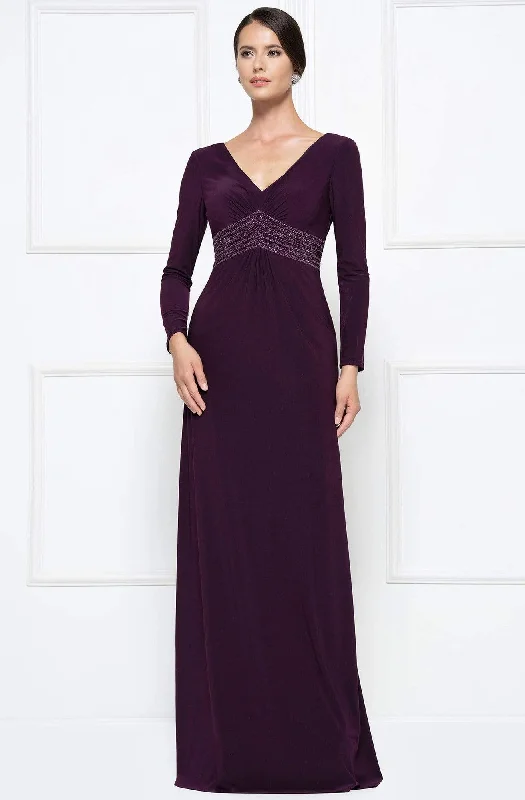 Fabulous Lace Long Sleeves DressRina Di Montella - RD2691 Long Sleeve Embellished Sheath Dress