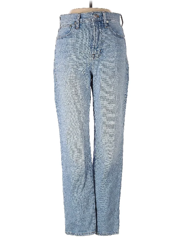 women's denim jeans for formal eventsHigh-Rise Straight-leg Jeans in Light Wash