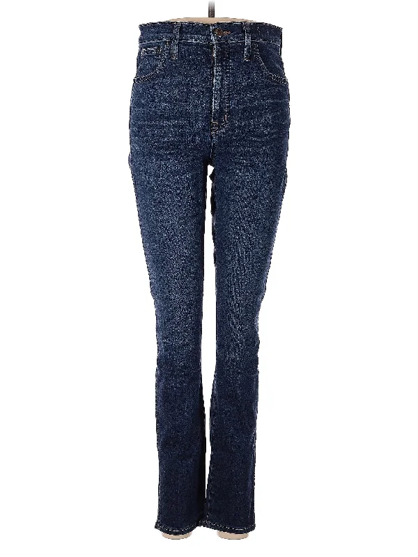 women's high-waisted denim jeansHigh-Rise Straight-leg Jeans in Dark Wash