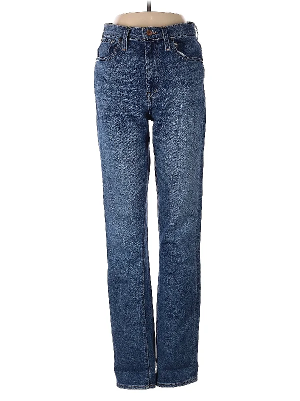 women's denim jeans for a stylish outfitHigh-Rise Straight-leg Jeans in Medium Wash