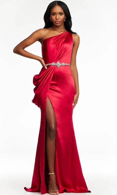 Formal Dress for Cultural FestivalsAshley Lauren - 11164 One Shoulder Draped Gown