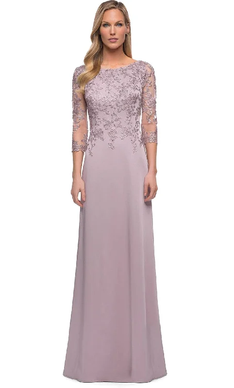 Formal Dress for Art GalleriesLa Femme 29251SC - A-Line Lace Appliqued Formal Gown