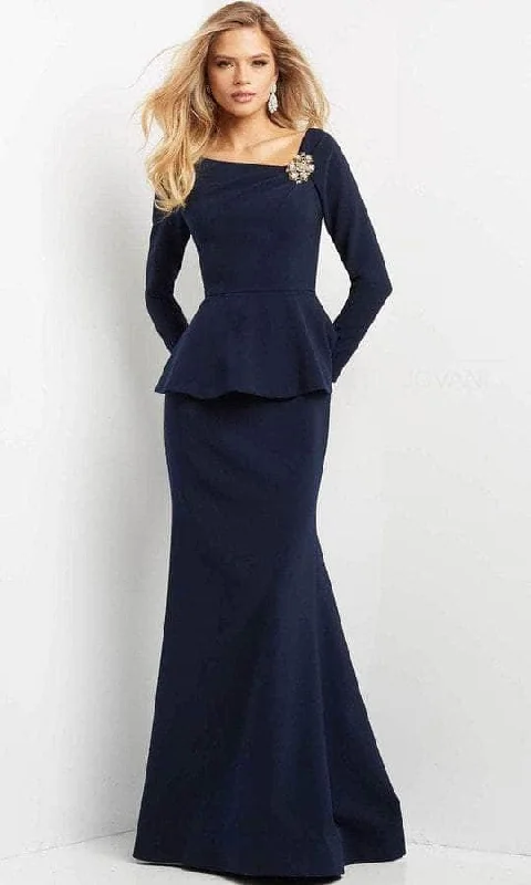 Formal Dress for DebutantesJovani - Asymmetric Trumpet Formal Gown 07131SC