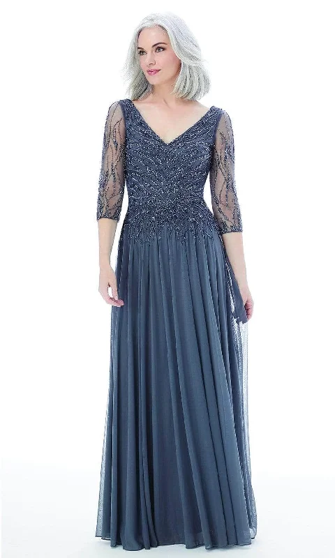 Formal Dress for Resort EventsMGNY By Mori Lee 72202 - Sheer Sleeve Beaded Gown