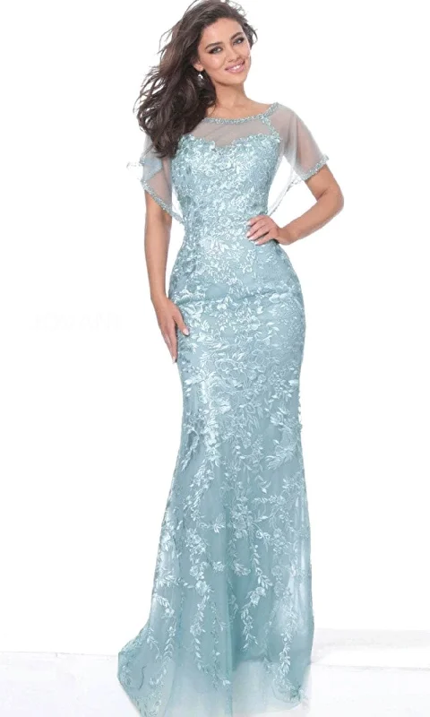 Formal Dress for Civil CeremoniesJovani 04458 - Embroidered Illusion Formal Dress